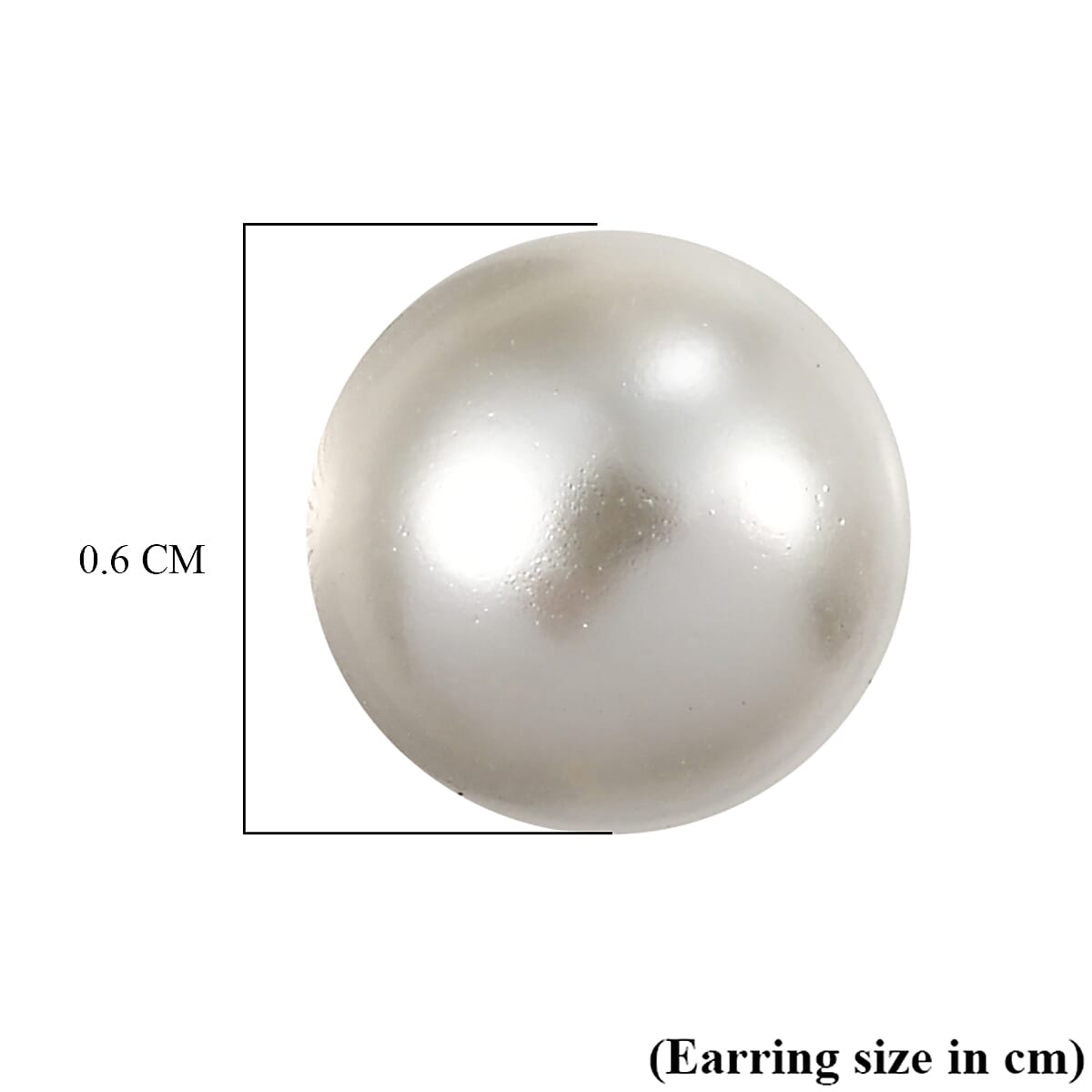 Cream Pearl Swarovski Crystal Solitaire Stud Push Post Earring in Platinum Overlay Sterling Silver 1.83 Ct. Cream Pearl Swarovski Crystal Solitaire Stud Push Post Earring in Platinum Overlay Sterling Silver 1.83 Ct.
