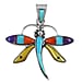 Santa Fe Collection 2.5 Ct. Blue Turquoise Dragonfly Pendant in Sterling Silver
