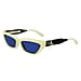 CK JEANS Ladies Injection Blue Lenses Cat Eye Sunglasses - Yellow