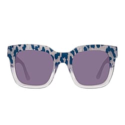 Guess Stylish Crystal Blue Patterned Classic Square Frame Sunglasses - White