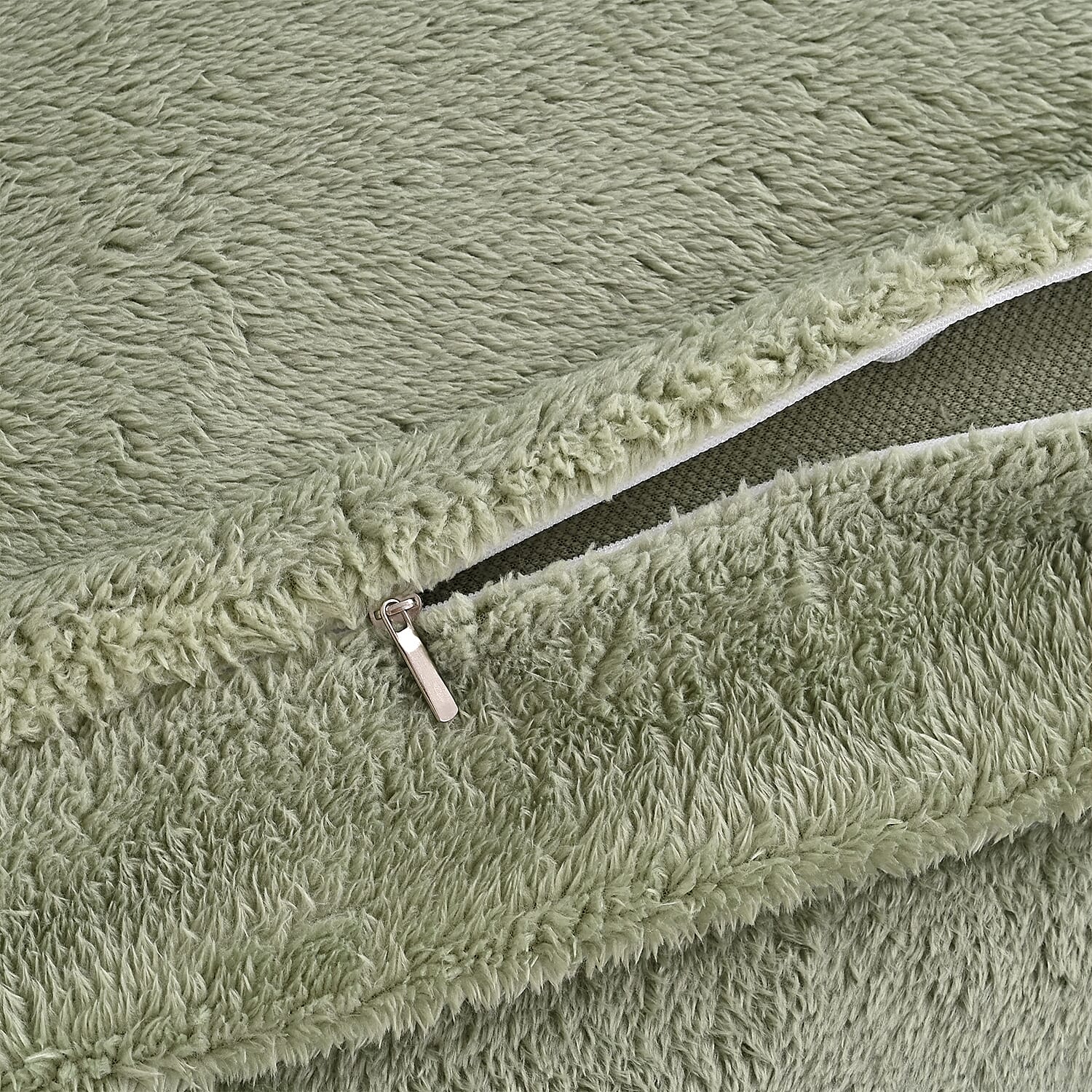 Hush Haven 4 Piece Luxury Teddy Fleece Duvet Cover Set - Inc. 1 Duvet Cover, 1 Fitted Sheet with 2 Pillowcases