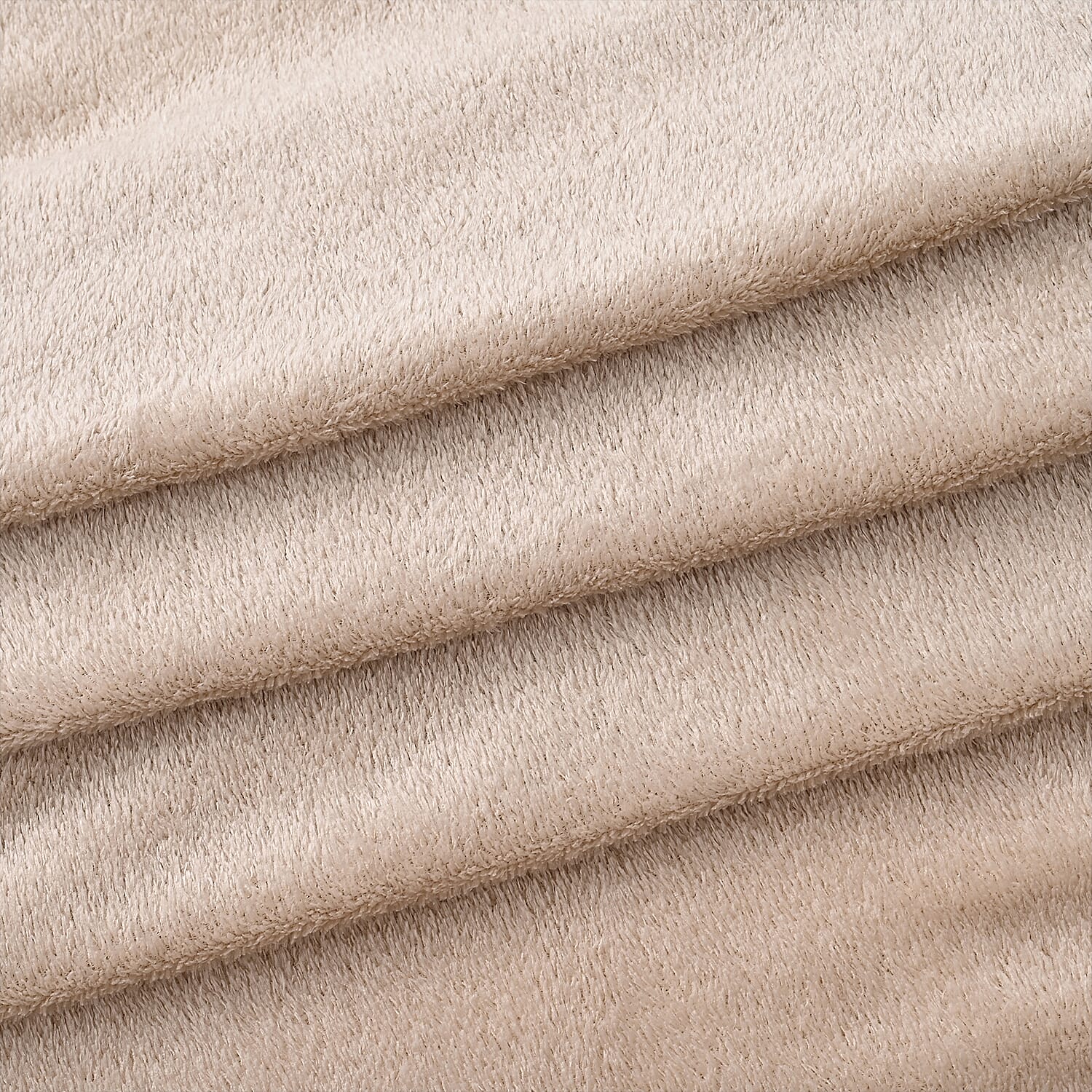 Hush Haven Super Soft Teddy Fleece Throw Single Layer Blanket - Beige