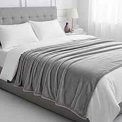 Hush Haven Super Soft Teddy Fleece Throw Single Layer Blanket - Beige