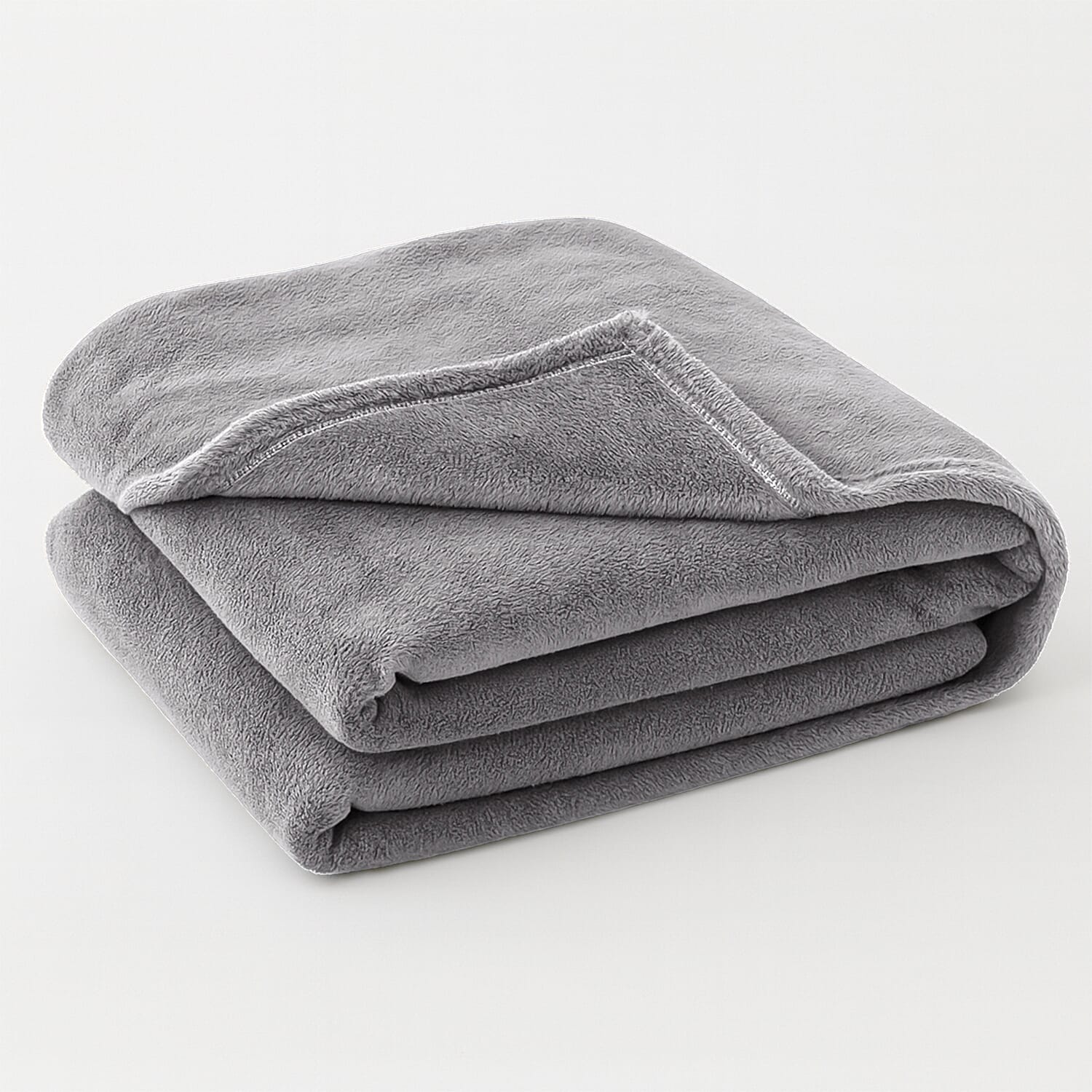 Hush Haven Solid Color Blanket (Size 200x1 cm) - Silver Grey