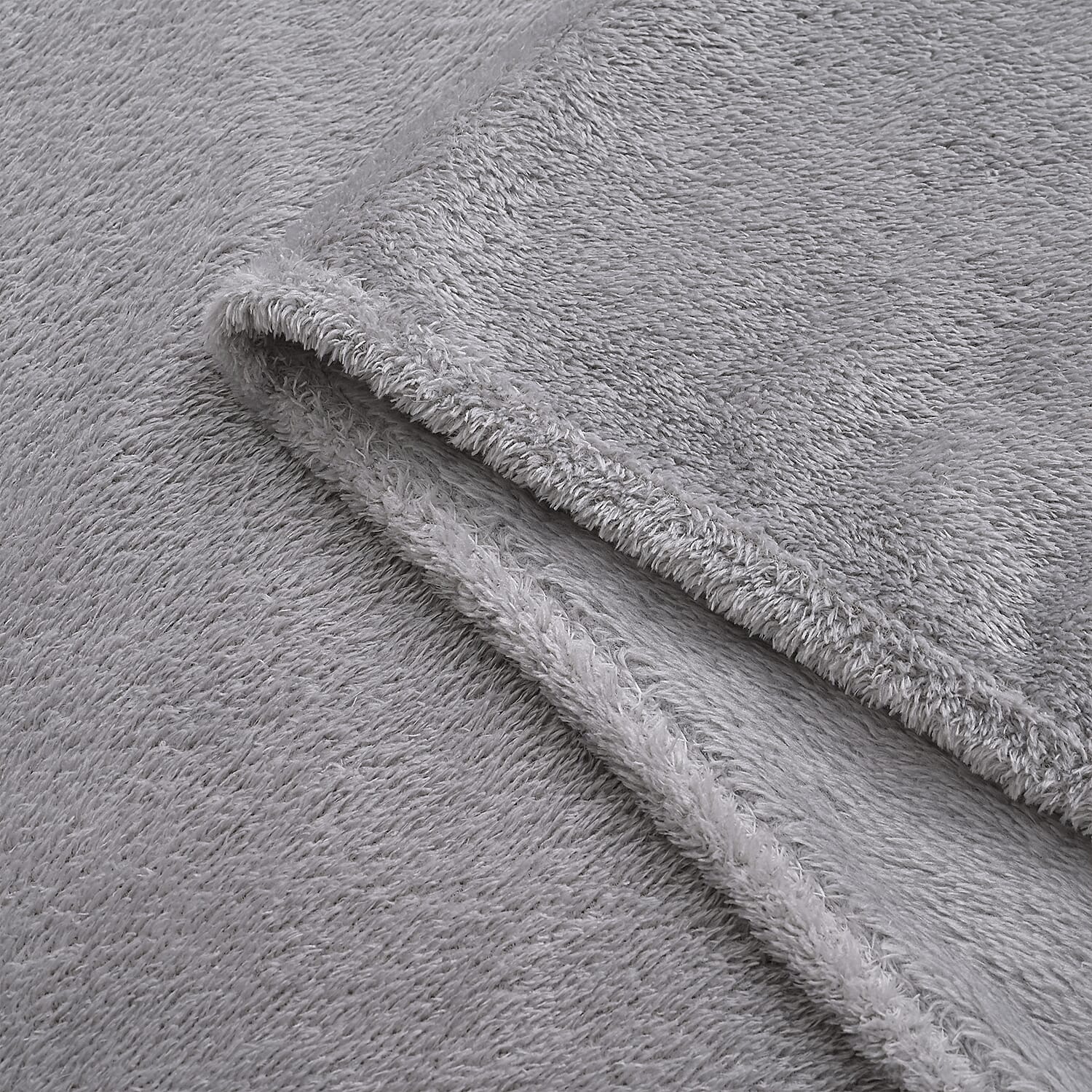 Hush Haven Solid Color Blanket (Size 200x1 cm) - Silver Grey