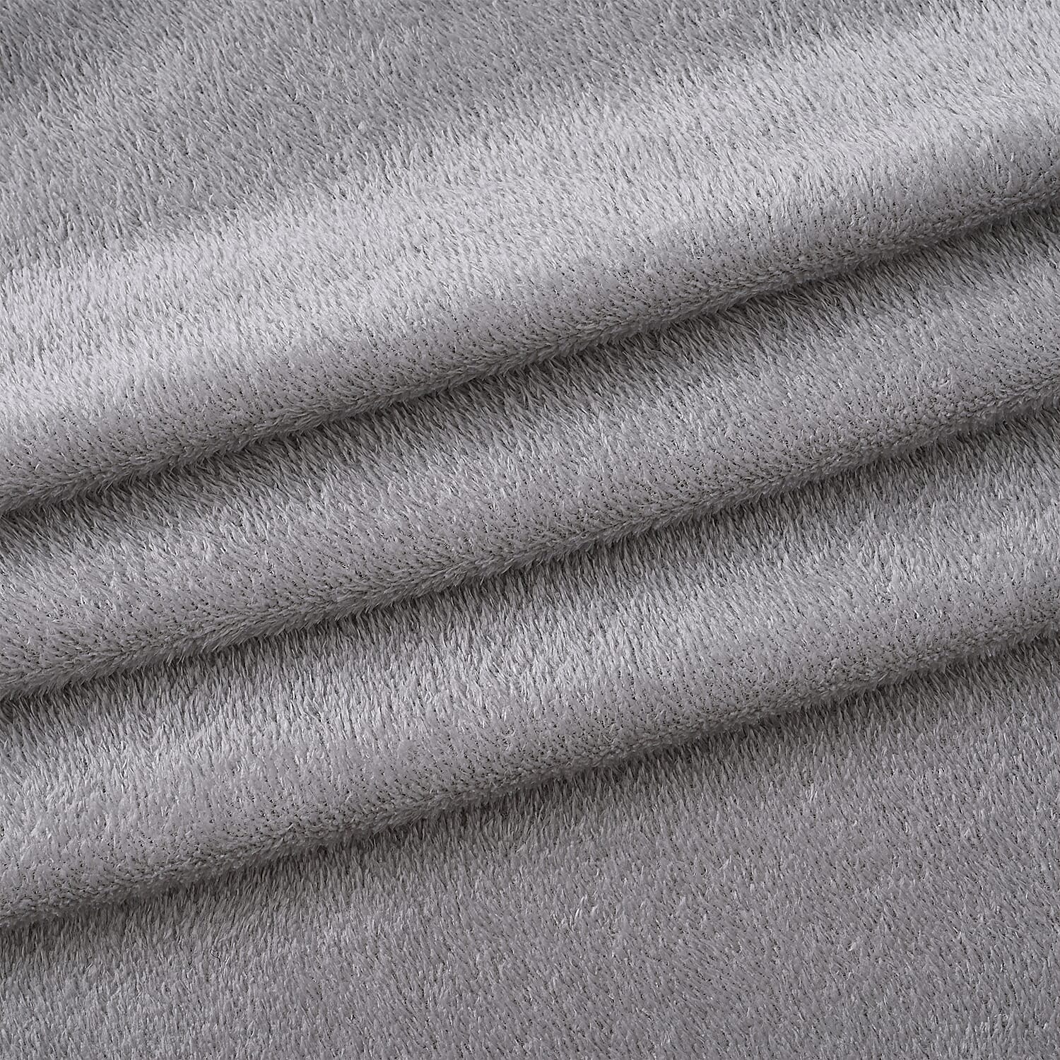 Hush Haven Solid Color Blanket (Size 200x1 cm) - Silver Grey