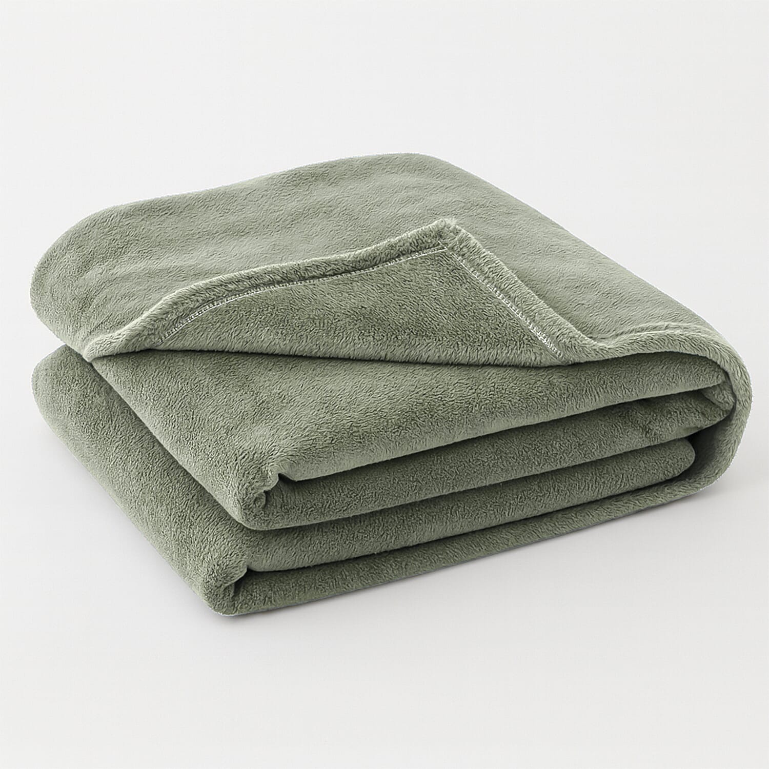 Hush Haven Super Soft Teddy Fleece Throw Single Layer Blanket - Green