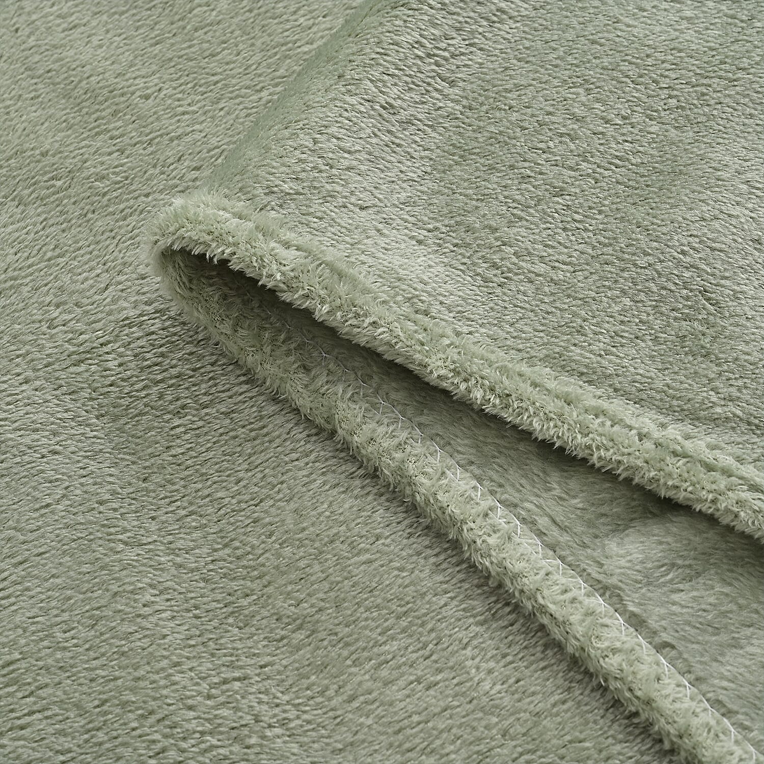 Hush Haven Super Soft Teddy Fleece Throw Single Layer Blanket - Green