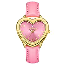 GAMAGES OF LONDON LIMITED EDITION Pure Heart Diamond in Gold Pink Quartz Watch with Stainless Steel - 5 Year Warranty