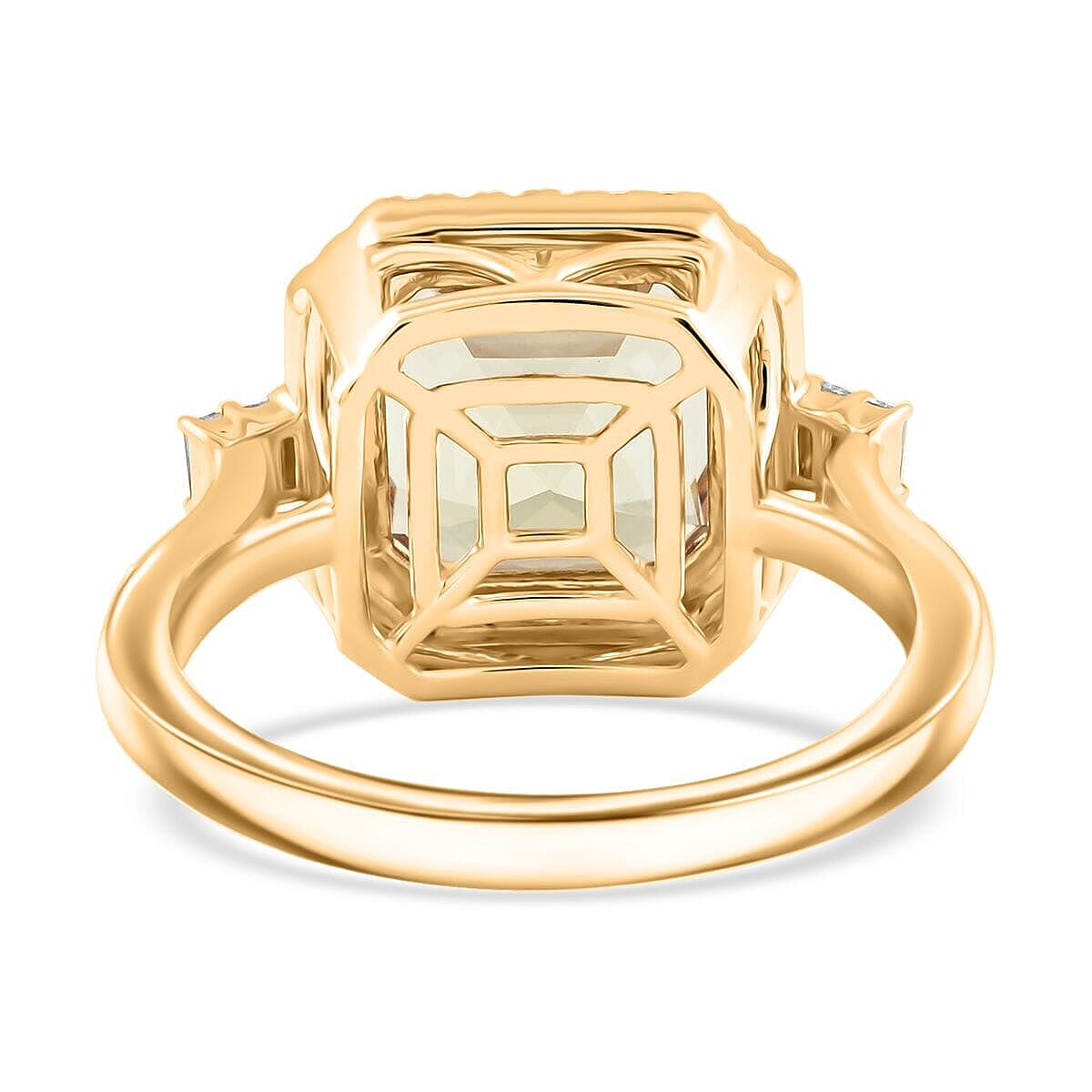 Luxoro 14K Yellow Gold AAA Turkizite, White Diamond I2 Ring, Gold Wt.5.19 Gms 5.960 Ct. Luxoro 14K Yellow Gold AAA Turkizite, White Diamond I2 Ring, Gold Wt.5.19 Gms 5.960 Ct.