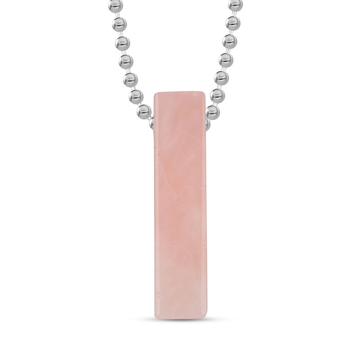 Rose Quartz Necklace (Size - 24) with Lobster Clasp 90.00 Ct.