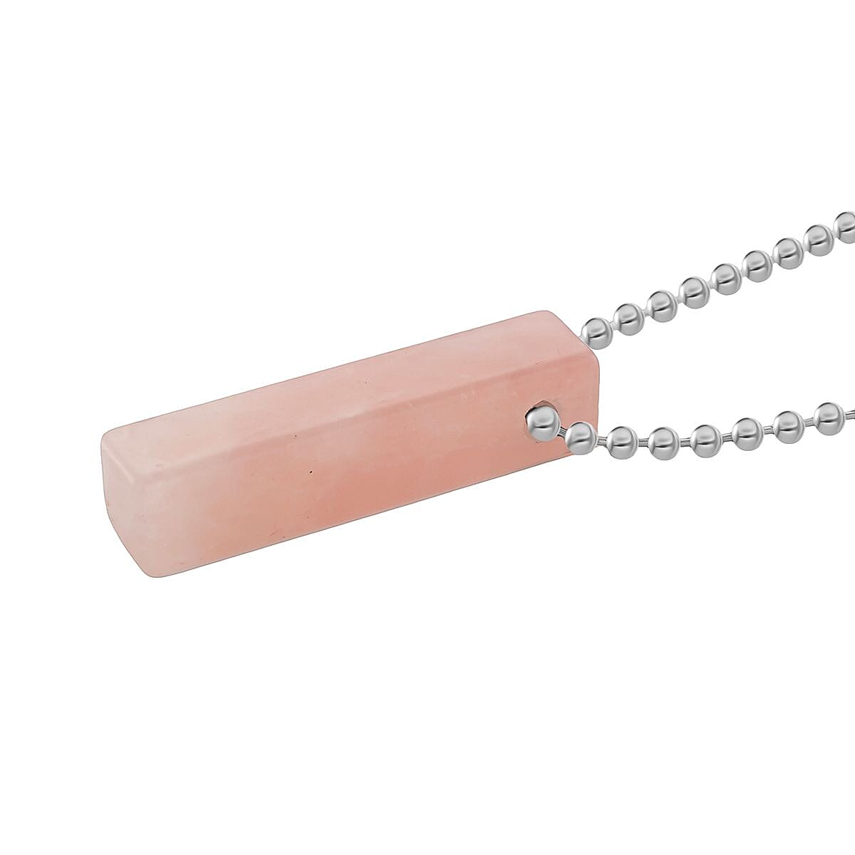 Rose Quartz Necklace (Size - 24) with Lobster Clasp 90.00 Ct.