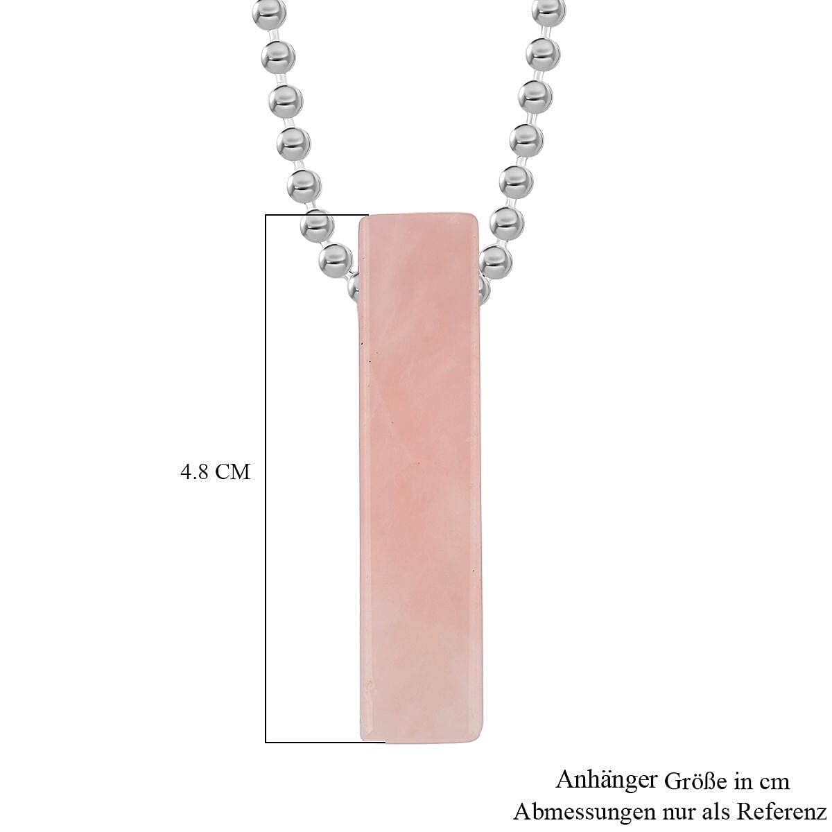 Rose Quartz Necklace (Size - 24) with Lobster Clasp 90.00 Ct.