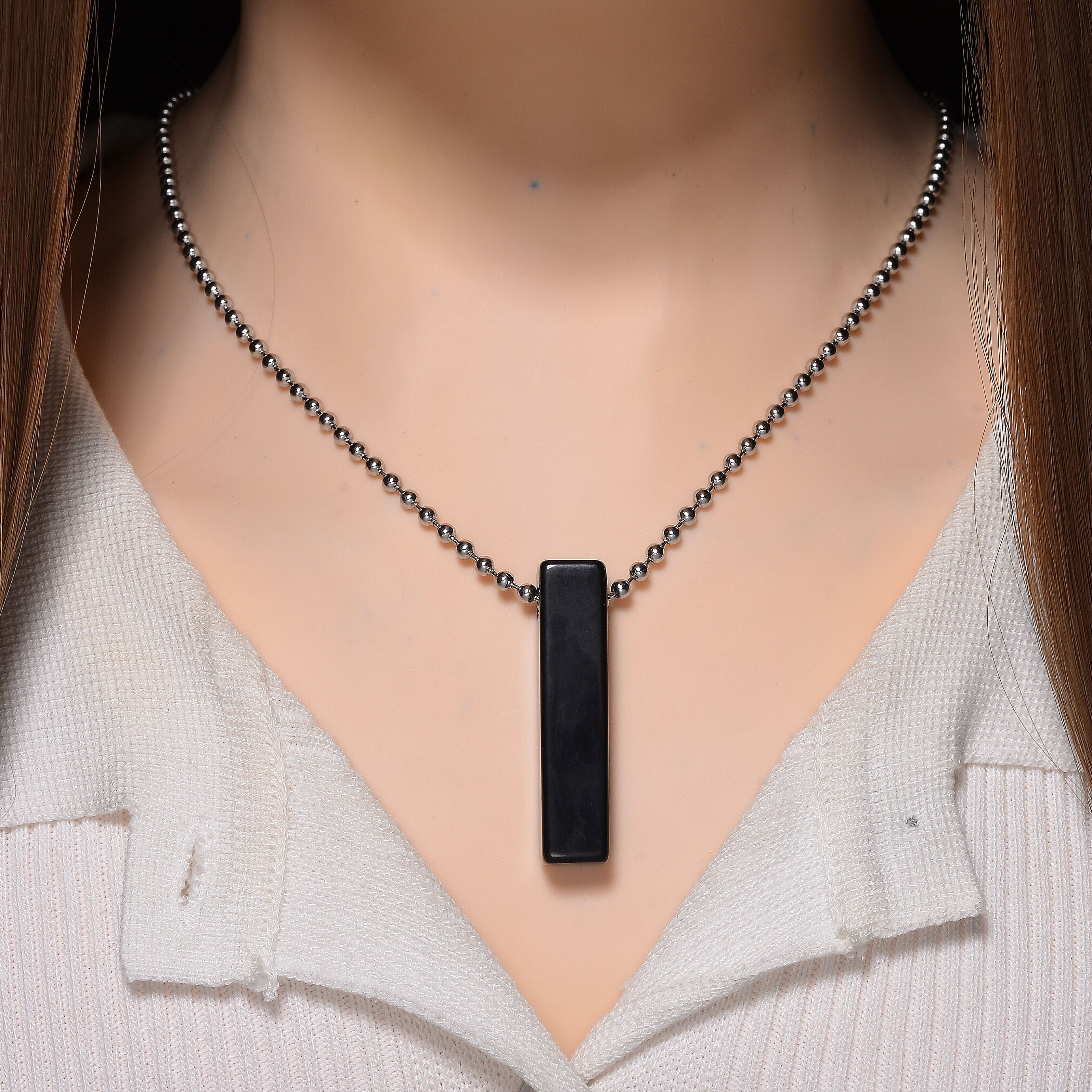 Black Obsidian Necklace (Size - 24) with Lobster Clasp 90.00 Ct.