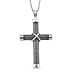 Olmec Jadeite Cross Pendant with Chain (Size 20) with Lobster Clasp in Rhodium Overlay Sterling Silver 15.00 Ct.