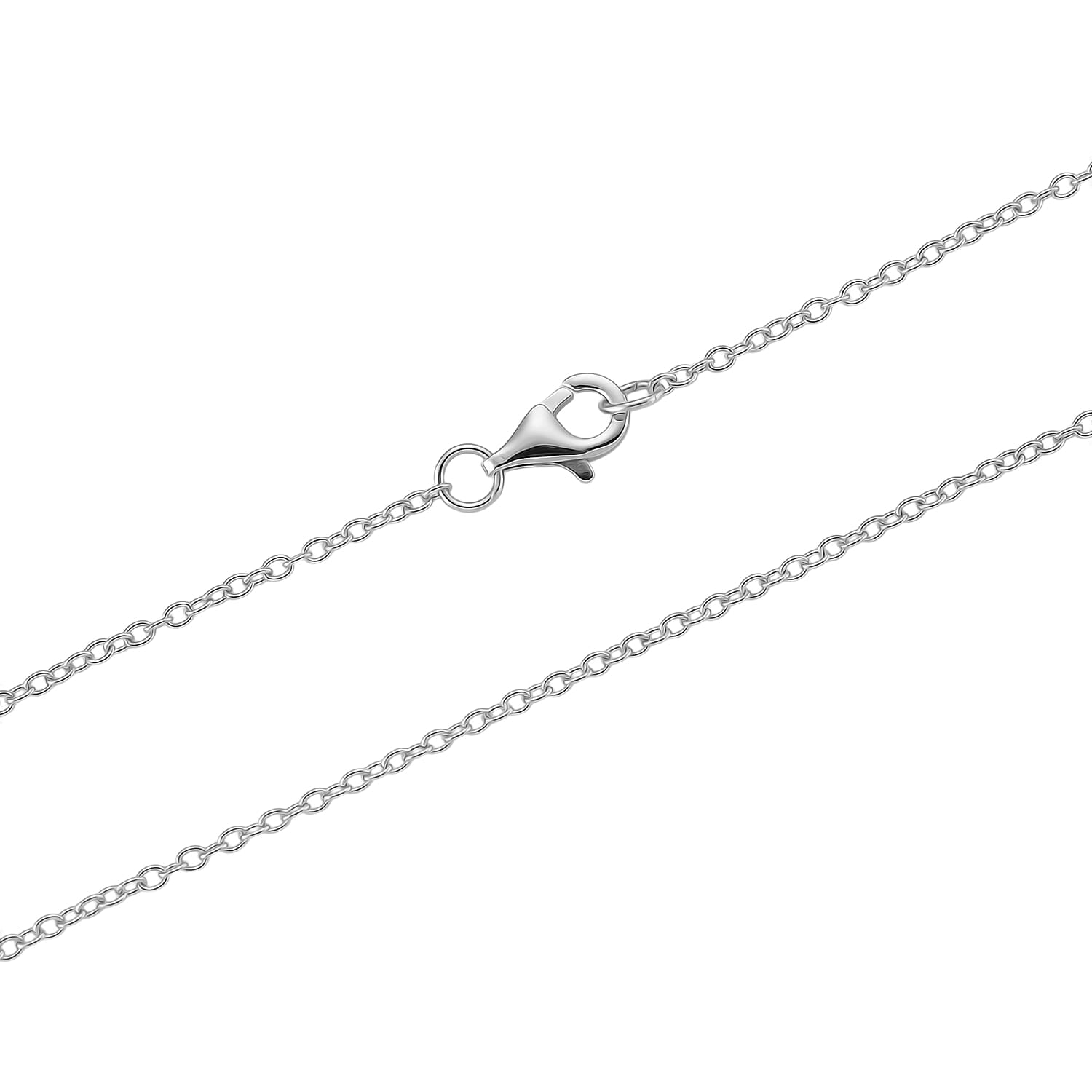 Natural Type A Jadeite Cross Pendant with Chain (Size 20) with Lobster Clasp in Rhodium Overlay Sterling Silver 15.00 Ct.