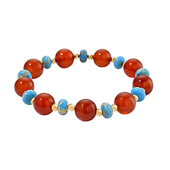 https://tjcuk.sirv.com/Products/82/1/8215444/Red-Agate-Blue-Imperial-Jasper-Bracelet-Size-7-5-Strechable-in-Yellow-_8215444.jpg?w=342&h=342