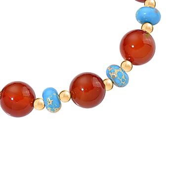 https://tjcuk.sirv.com/Products/82/1/8215444/Red-Agate-Blue-Imperial-Jasper-Bracelet-Size-7-5-Strechable-in-Yellow-_8215444_3.jpg?w=342&h=342