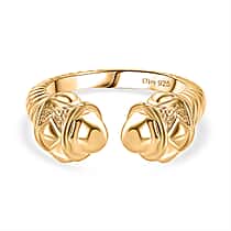 Treasure Of Siam - D'joy 18K Yellow Gold Plated Sterling Silver Open Ring