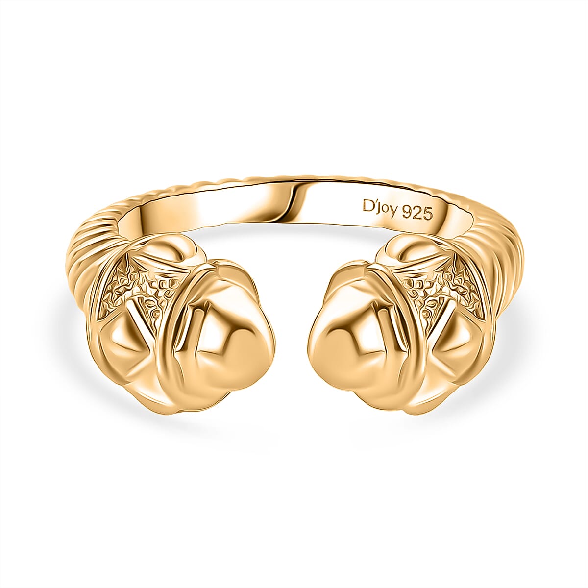 Treasure Of Siam - D'joy 18K Yellow Gold Plated Sterling Silver Open Ring