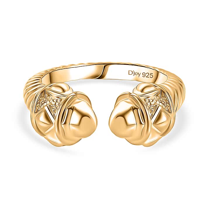 Treasure Of Siam - D'joy 18K Yellow Gold Plated Sterling Silver Open Ring