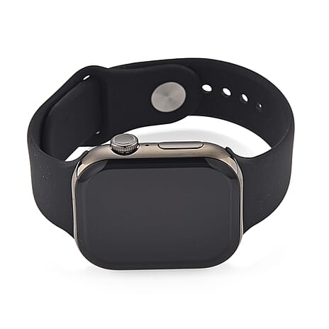 HW X PRO Smartwatch 2.01 inch TFT Display, IP67 Waterproof, Wireless Charging, Health Monitor, Bluetooth 5.2 for Men - Women with Black Silicone Strap