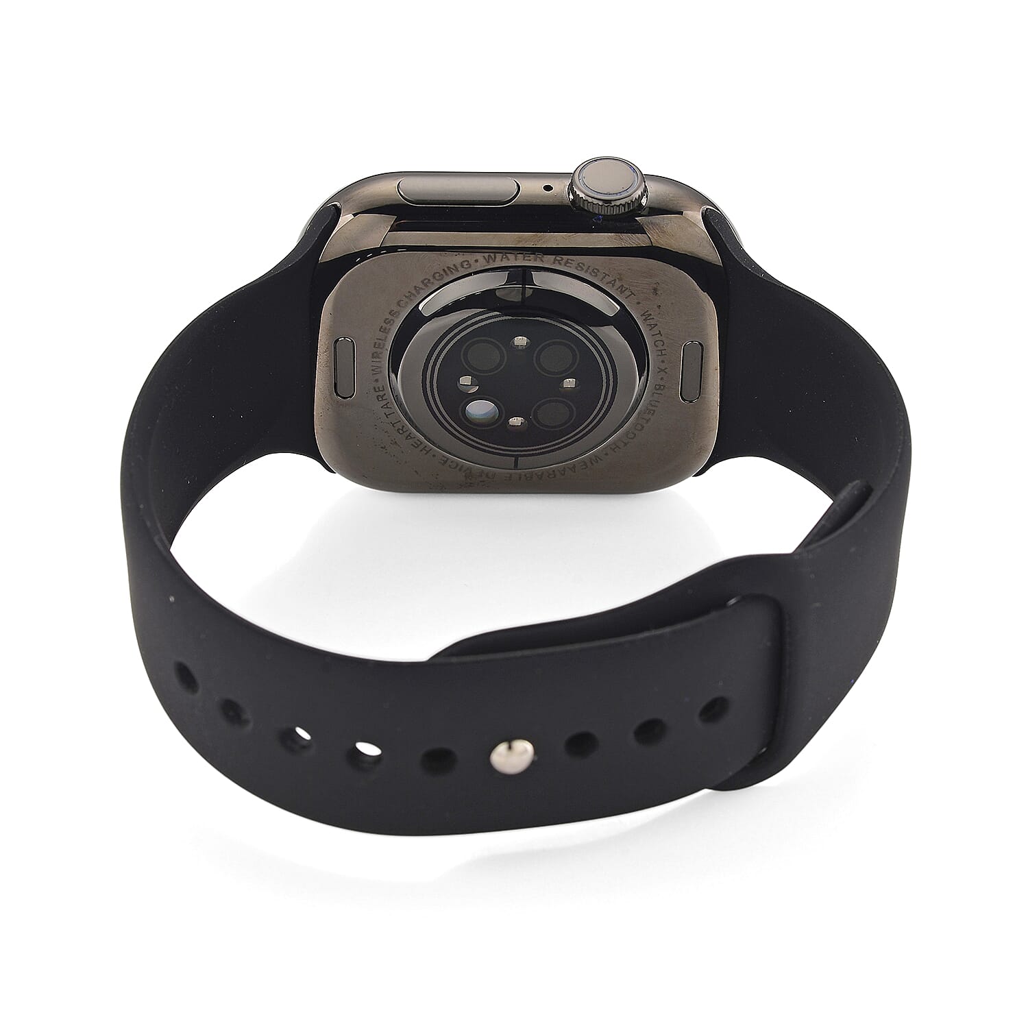 HW X PRO Smartwatch 2.01 inch TFT Display, IP67 Waterproof, Wireless Charging, Health Monitor, Bluetooth 5.2 for Men - Women with Black Silicone Strap