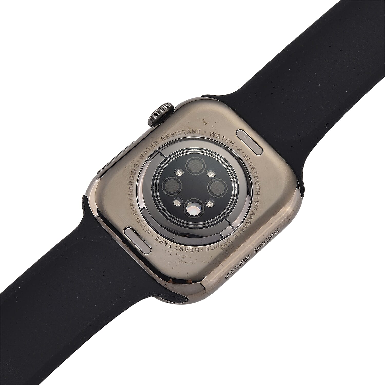 HW X PRO Smartwatch 2.01 inch TFT Display, IP67 Waterproof, Wireless Charging, Health Monitor, Bluetooth 5.2 for Men - Women with Black Silicone Strap