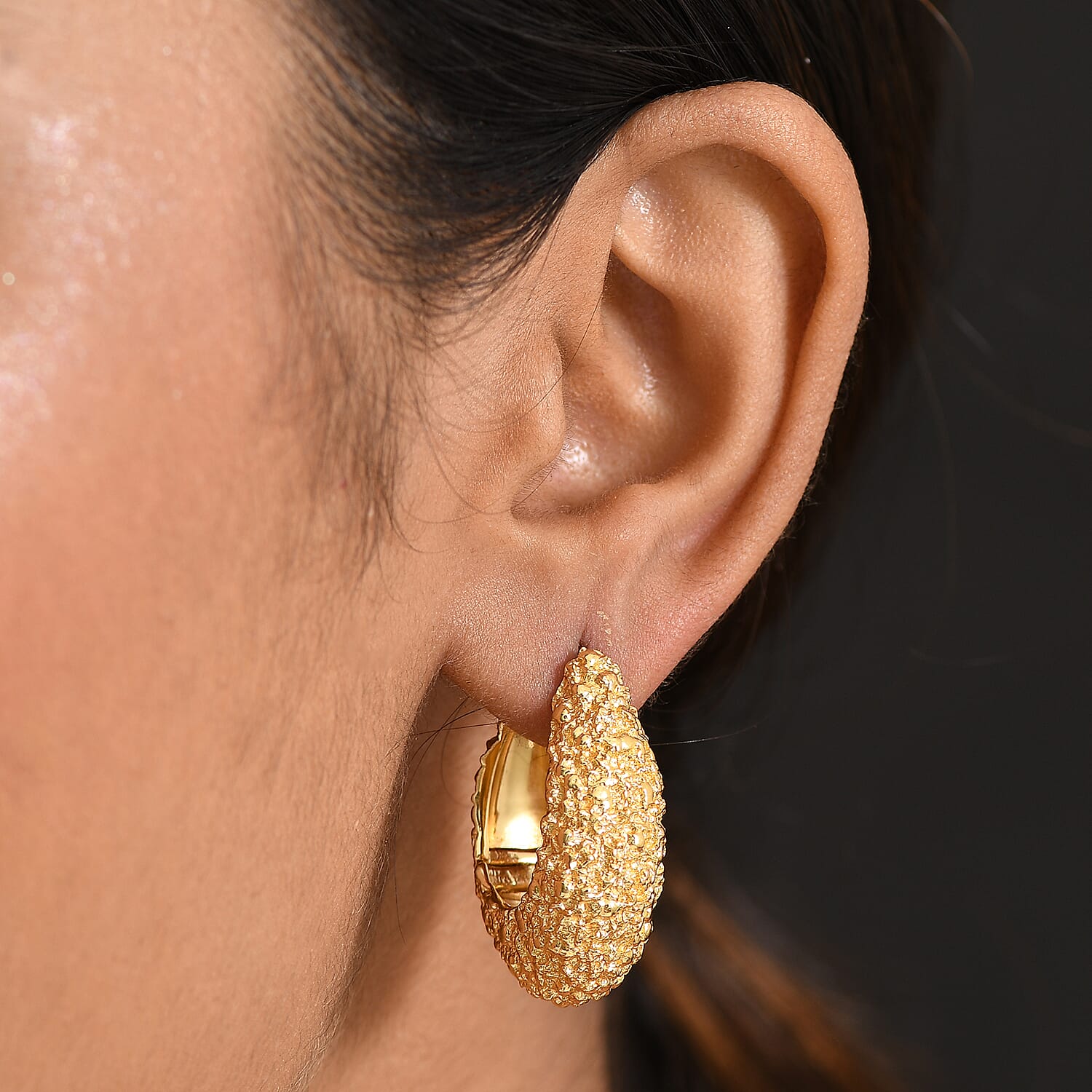 Designer Inspired Close Out Deal - Hoop Earrings in Yellow Gold Plated