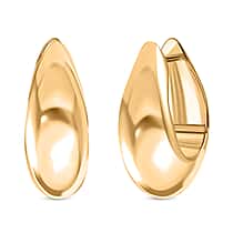 EverTrue J Hoop Half Hoop Earring in Yellow Gold Plated