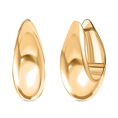 EverTrue J Hoop Half Hoop Earring in Yellow Gold Plated