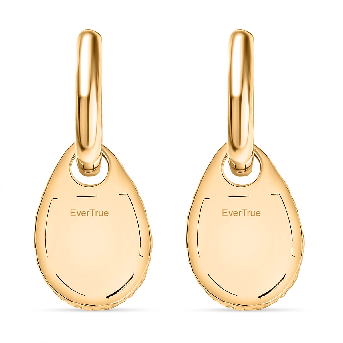 Designer Closeout - Textured Drop Earrings With Hoop Clasp