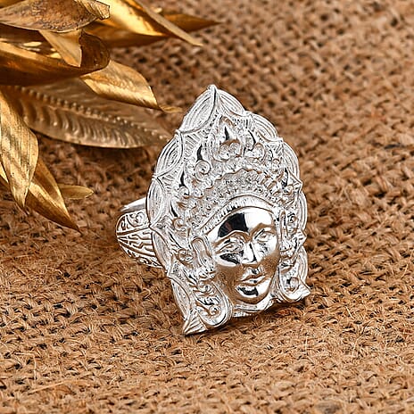 Royal Bali Collection Sterling Silver Goddess Ring, Silver Wt. 13.30 Gms.