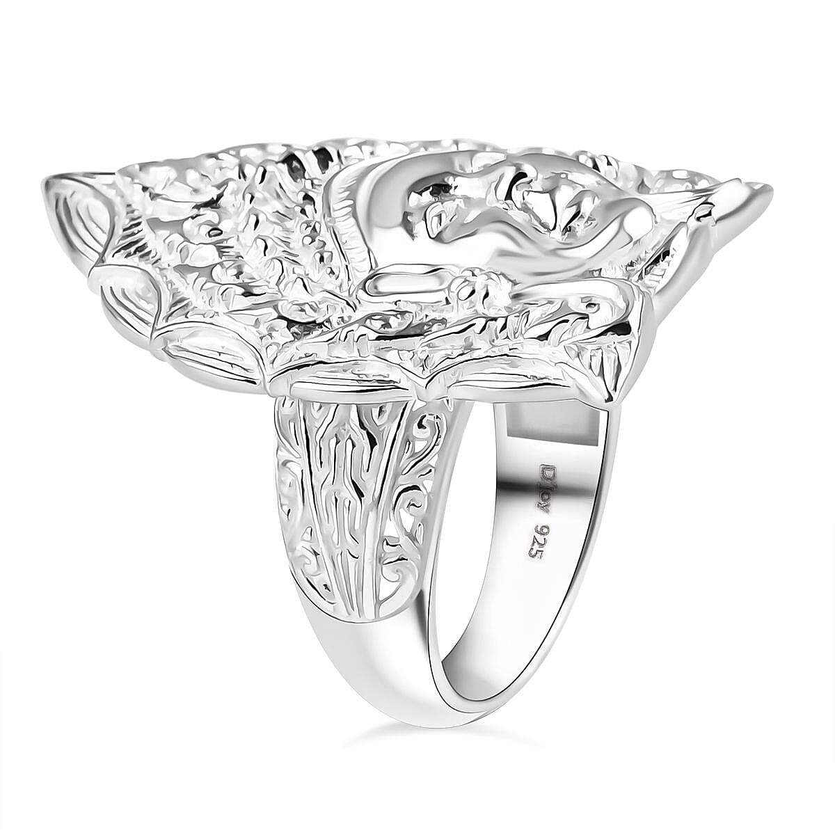 Royal Bali Collection Sterling Silver Goddess Ring, Silver Wt. 13.30 Gms.