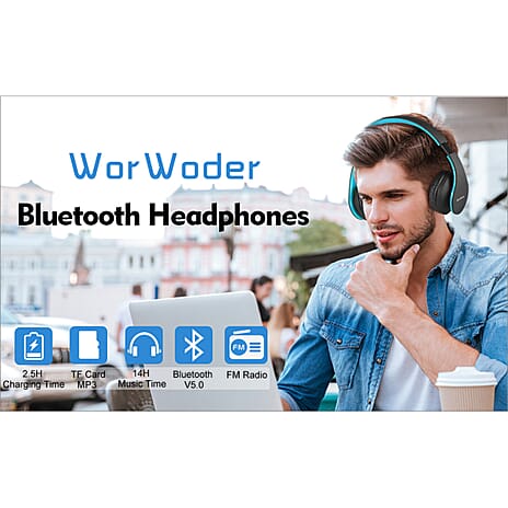 WorWoder High Grade On-Ear and Over-Ear Headphone - Blue