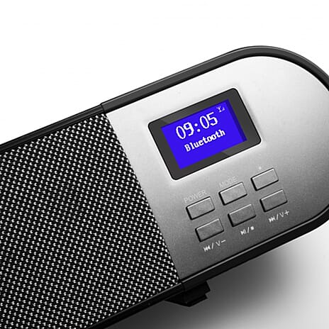 Remote Control Bluetooth Soundbar with AUX Cable - Black