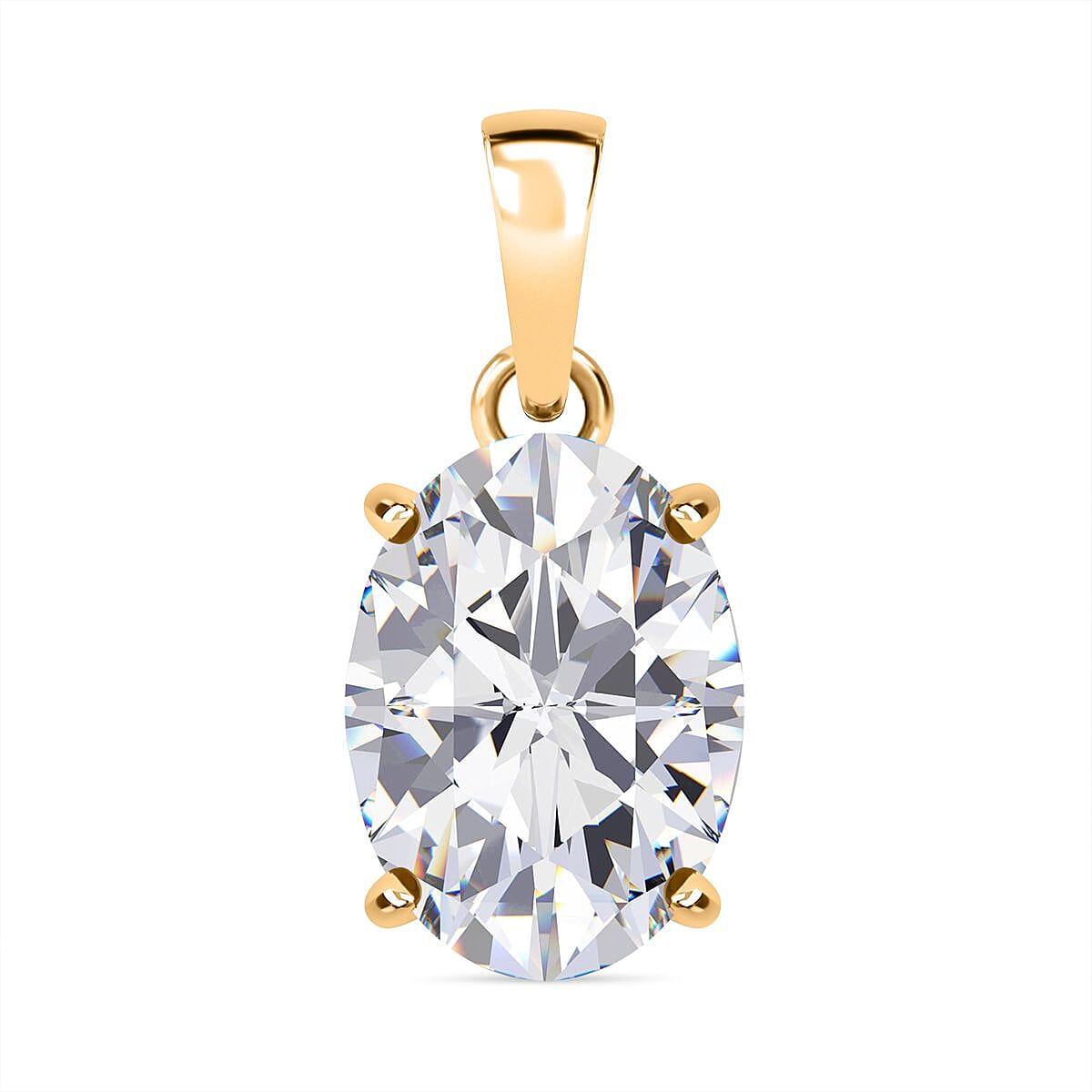 One Time Deal - 9K Yellow Gold Moissanite Pendant