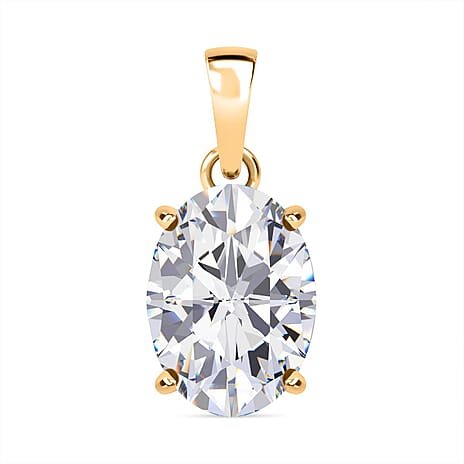 One Time Deal - 9K Yellow Gold Moissanite Pendant