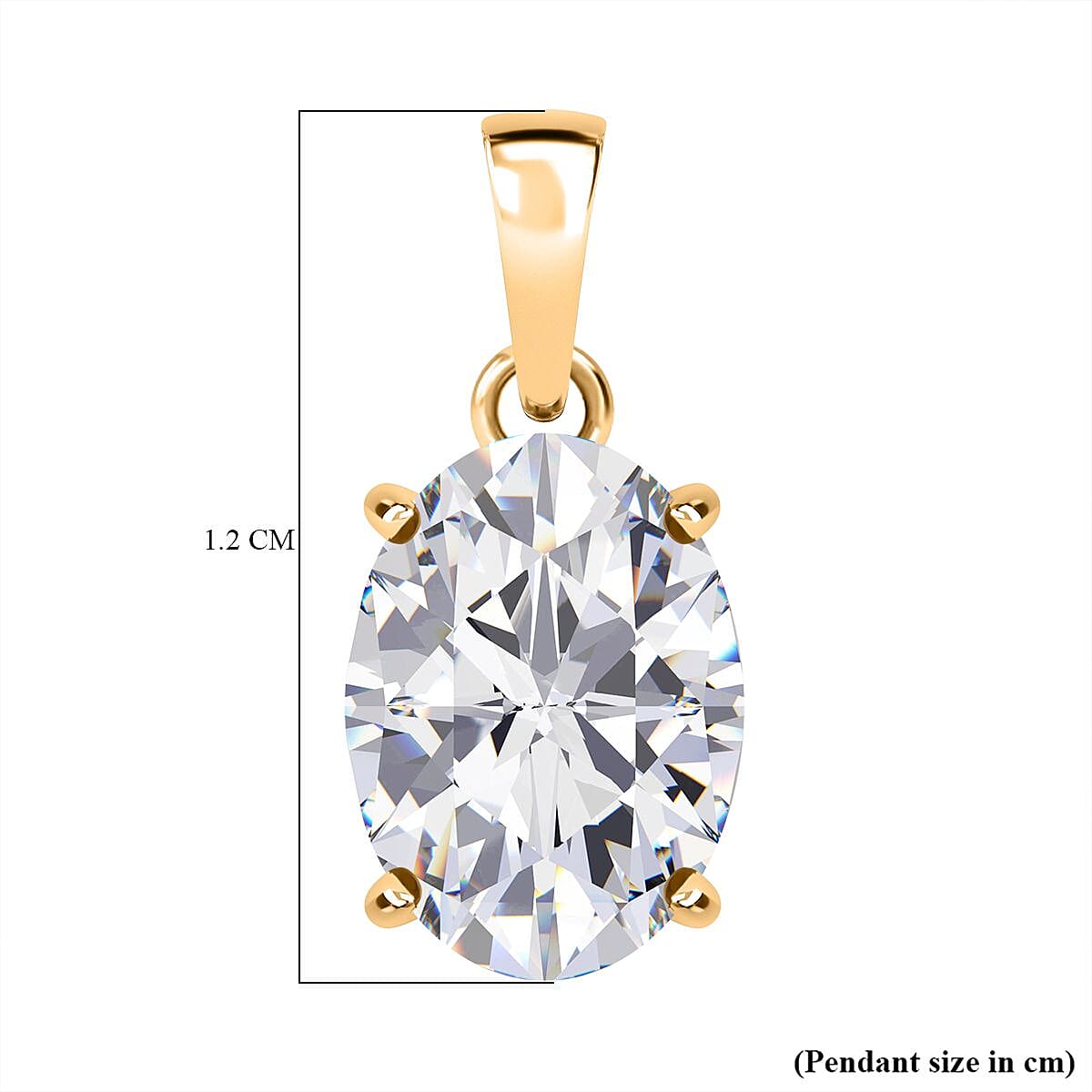 One Time Deal - 9K Yellow Gold Moissanite Pendant