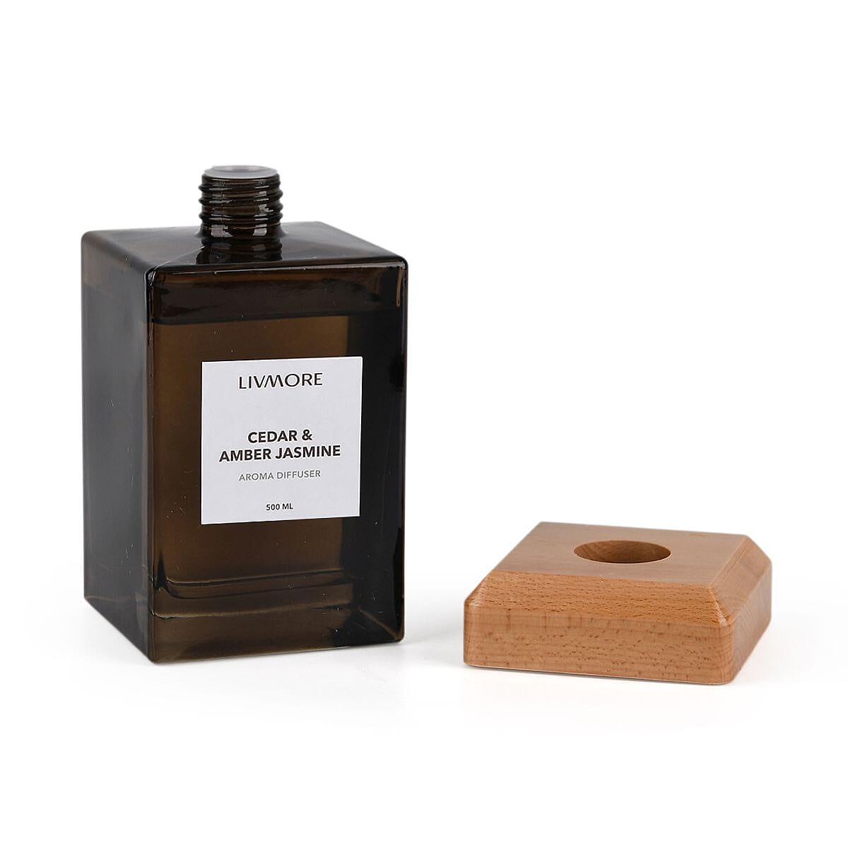 Livmore Aroma Diffuser With 8 Reed Sticks - Cedar & Amber Jasmine (500ML)