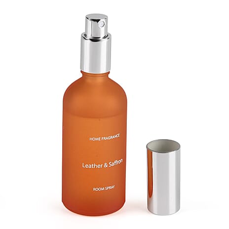Leather - Saffron Fragrance Room Spray (100 ml) - Orange