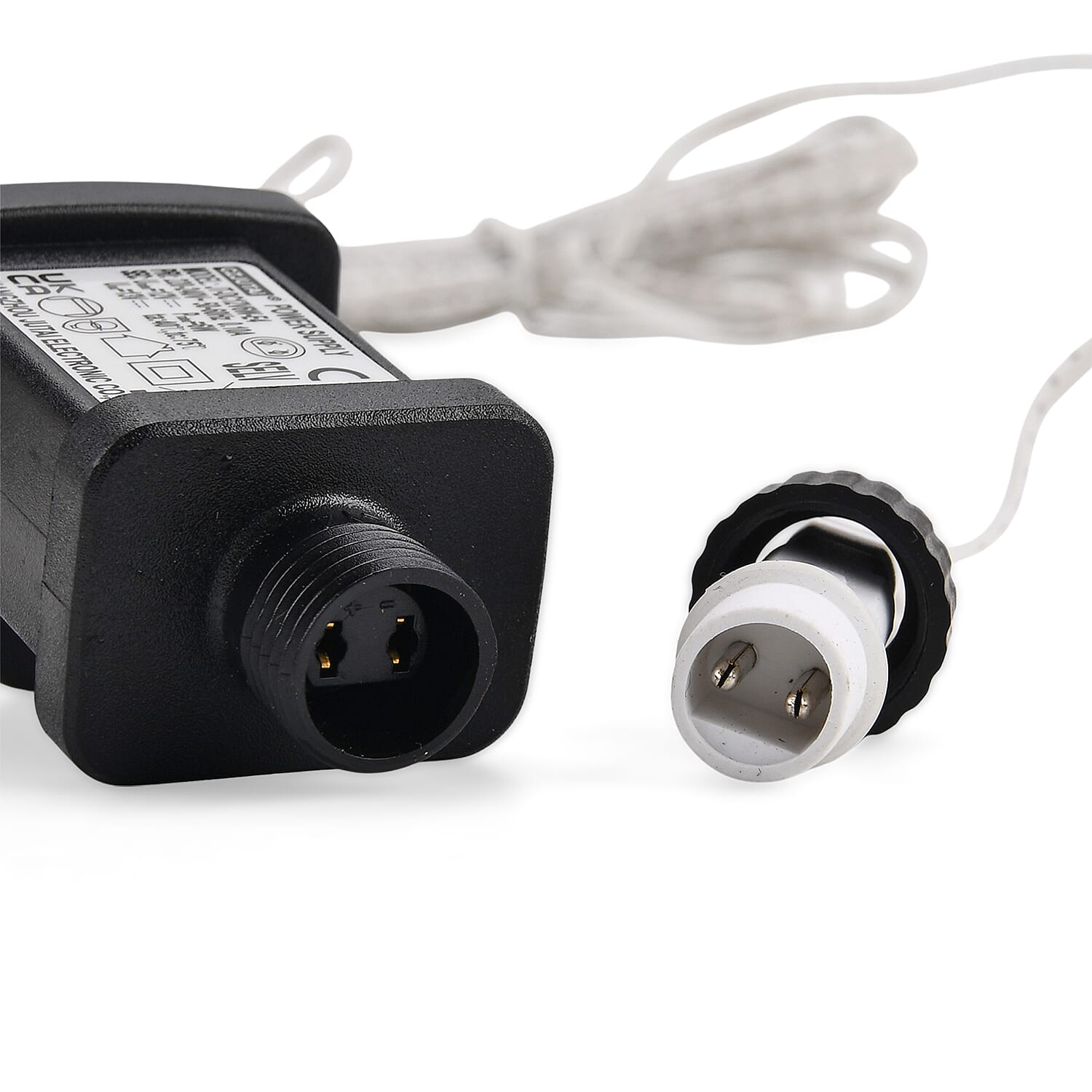 720L Warm White LED 3D Circular Christmas Light Decoration with 38cm White Iron Frame and 5m Extension Cable