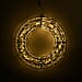 720L Warm White LED 3D Circle Christmas Light Decoration (38cm) - Indoor Hanging Ornament with Black Iron Frame