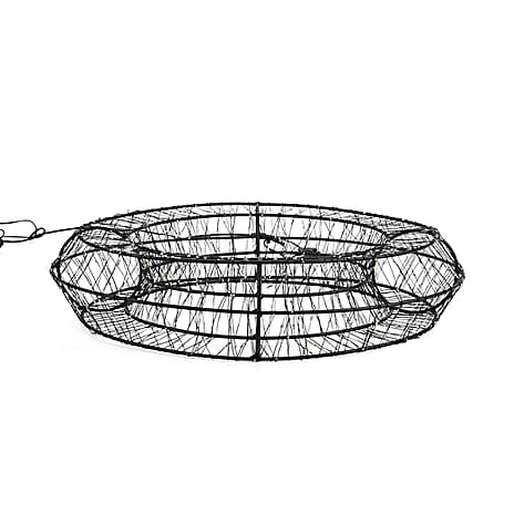 720L Warm White LED 3D Circle Christmas Light Decoration (38cm) - Indoor Hanging Ornament with Black Iron Frame