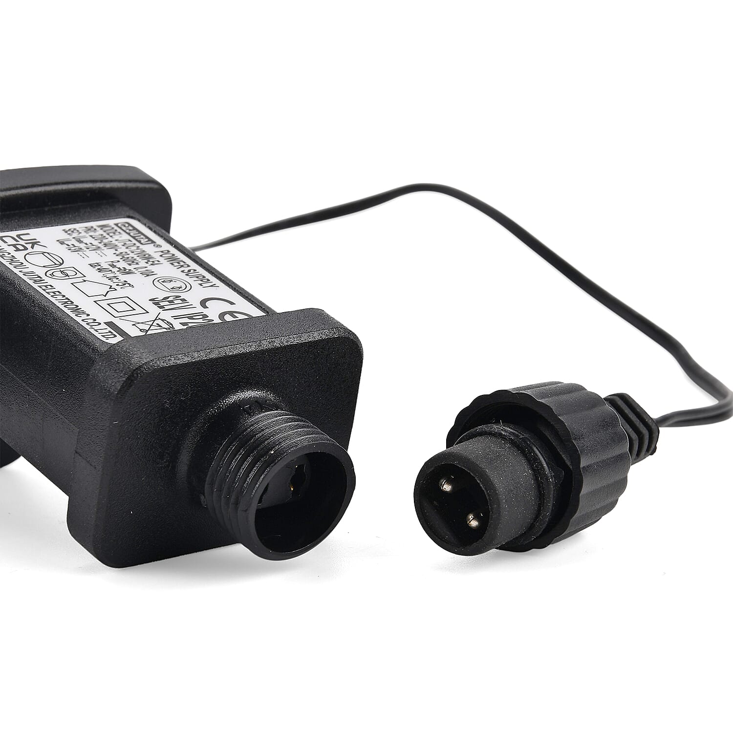 720L Warm White LED 3D Circle Christmas Light Decoration (38cm) - Indoor Hanging Ornament with Black Iron Frame