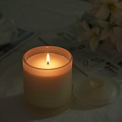 THE HOME LUXURY - Amber Vanilla Scent Glass Jar Soy Candle with Burn Time upto 55 Hours - Light Brown 370 grams