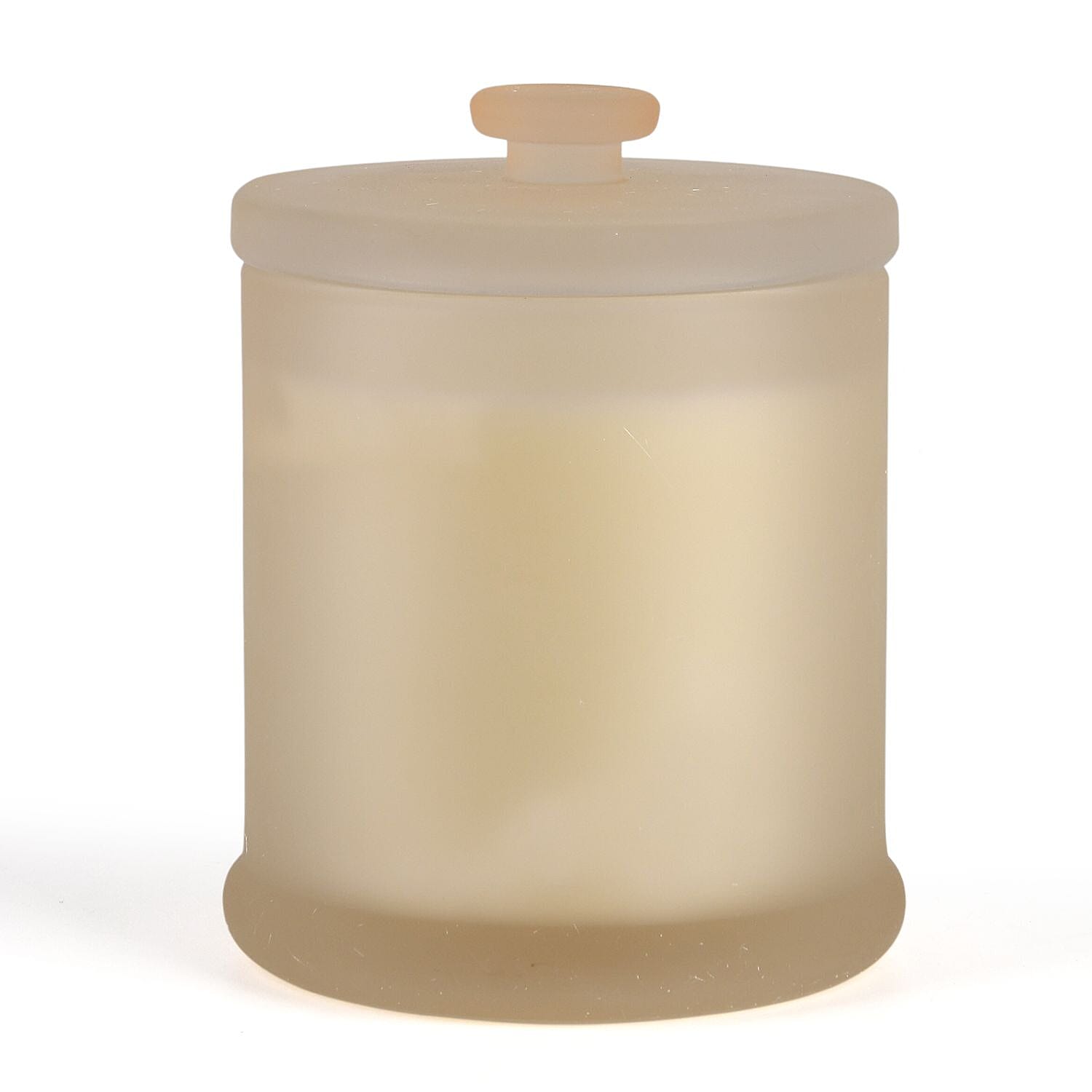 THE HOME LUXURY -- Tea - Ginger Scent Glass Jar Soy Candle with Burn Time upto 55 Hours - Cream