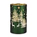 Reindeer & Pine Tree Scene Rotating LED Christmas Light Table Lamp - Red & Yellow