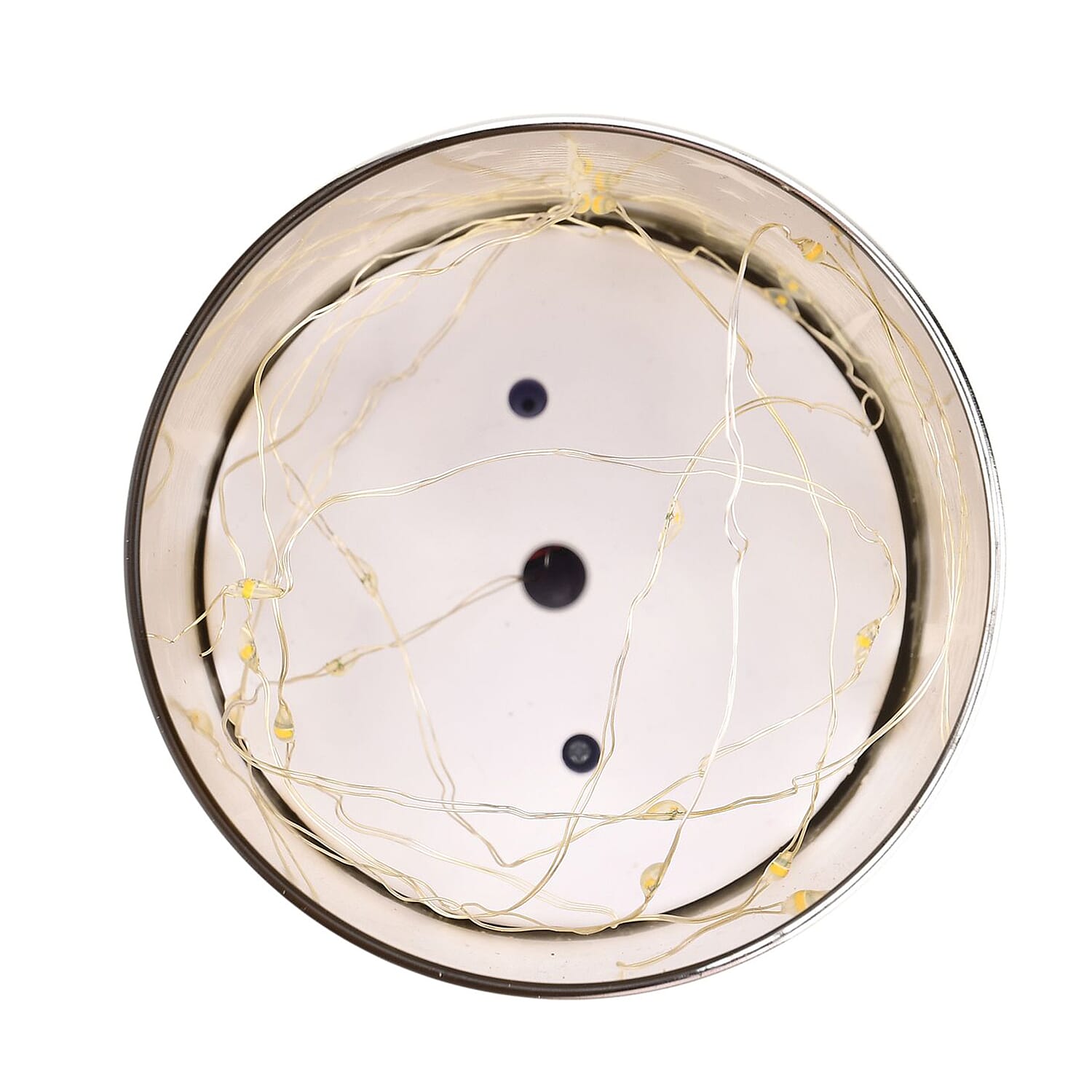 Reindeer & Pine Tree Scene Rotating LED Christmas Light Table Lamp - Gold