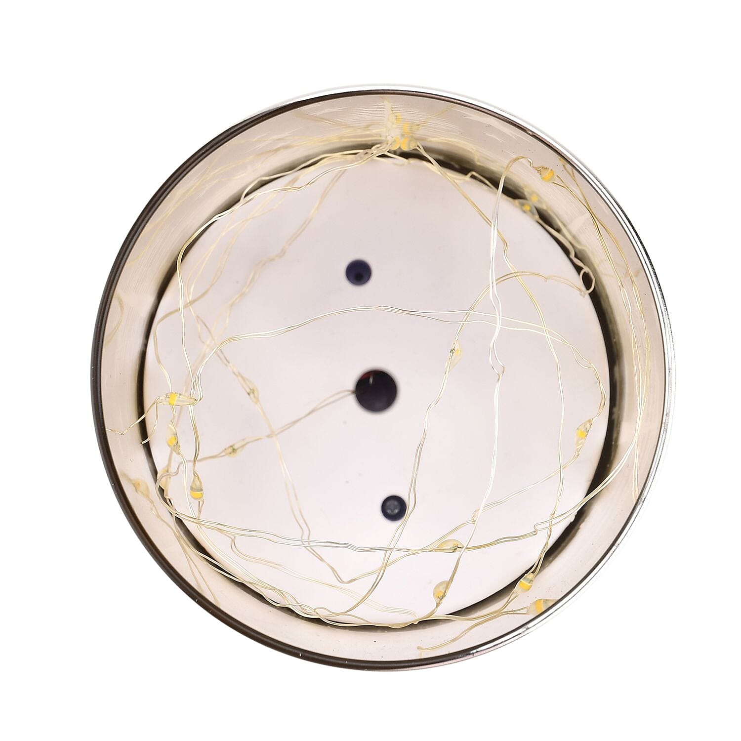 Reindeer & Pine Tree Scene Rotating LED Christmas Light Table Lamp - Gold